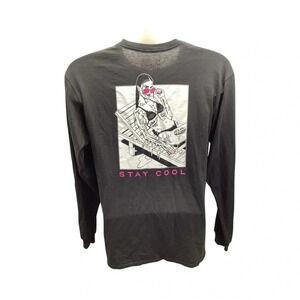 Chomp Size Medium Men’s Black Long Sleeve Graphic Tee. New Without Tags